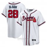 Camiseta Beisbol Hombre Atlanta Braves Matt Olson Primera Replica Blanco