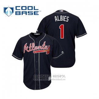 Camiseta Beisbol Hombre Atlanta Braves Ozzie Albies Cool Base Alterno 2019 Azul