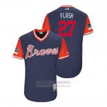 Camiseta Beisbol Hombre Atlanta Braves Ryan Flaherty 2018 LLWS Players Weekend Flash Azul