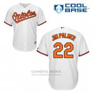 Camiseta Beisbol Hombre Baltimore Orioles 22 Jim Palmer Blanco Primera Cool Base