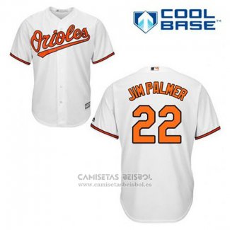 Camiseta Beisbol Hombre Baltimore Orioles 22 Jim Palmer Blanco Primera Cool Base