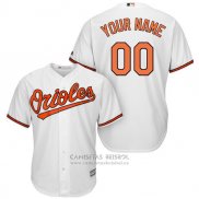 Camiseta Beisbol Hombre Baltimore Orioles Personalizada Blanco