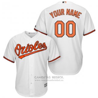 Camiseta Beisbol Hombre Baltimore Orioles Personalizada Blanco