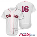 Camiseta Beisbol Hombre Boston Red Sox 16 Andrew Benintendi Blanco Primera Autentico Flex Base