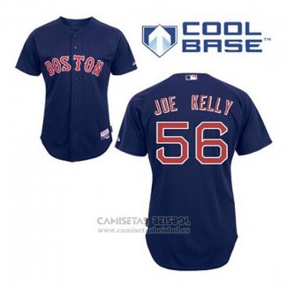 Camiseta Beisbol Hombre Boston Red Sox 56 Joe Kelly Azul Alterno Cool Base