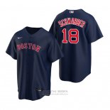 Camiseta Beisbol Hombre Boston Red Sox Kyle Schwarber Replica Alterno Azul