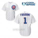 Camiseta Beisbol Hombre Chicago Cubs 1 Kosuke Fukudome Blanco Primera Cool Base