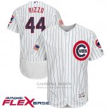 Camiseta Beisbol Hombre Chicago Cubs 2017 Estrellas y Rayas Cubs 44 Anthony Rizzo Blanco Flex Base