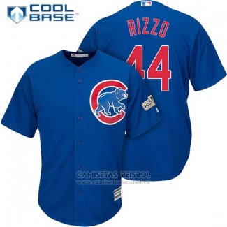 Camiseta Beisbol Hombre Chicago Cubs 2017 Postemporada 44 Anthony Rizzo Cool Base