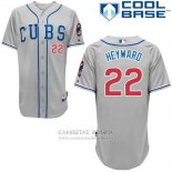 Camiseta Beisbol Hombre Chicago Cubs 22 Jason Heyward Autentico Collection Gris Cool Base
