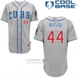 Camiseta Beisbol Hombre Chicago Cubs 44 Anthony Rizzo Autentico Collection Gris Cool Base