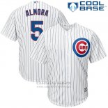 Camiseta Beisbol Hombre Chicago Cubs 5 Albert Almora Blanco Cool Base
