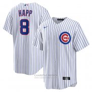 Camiseta Beisbol Hombre Chicago Cubs Ian Happ Primera Replica Blanco