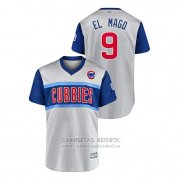 Camiseta Beisbol Hombre Chicago Cubs Javier Baez 2019 Little League Classic El Mago Replica Gris