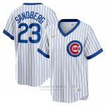 Camiseta Beisbol Hombre Chicago Cubs Ryne Sandberg Primera Cooperstown Collection Blanco