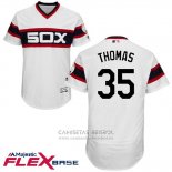 Camiseta Beisbol Hombre Chicago White Sox 35 Frank Thomas Autentico Collection Blanco Flex Base