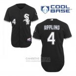 Camiseta Beisbol Hombre Chicago White Sox Luke Appling 4 Negro Alterno Cool Base