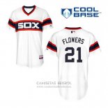 Camiseta Beisbol Hombre Chicago White Sox Tyler Flowers 21 Blanco Alterno Cool Base