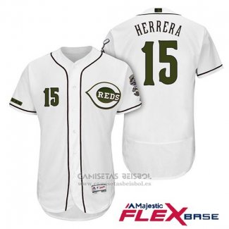 Camiseta Beisbol Hombre Cincinnati Reds 15 Dilson Herrera 2018 Alterno Autentico Flex Base