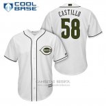 Camiseta Beisbol Hombre Cincinnati Reds 58 Luis Castillo Blanco 2018 Alterno Cool Base