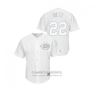 Camiseta Beisbol Hombre Cincinnati Reds Derek Dietrich 2019 Players Weekend Dietz Replica Blanco