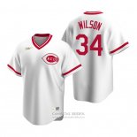 Camiseta Beisbol Hombre Cincinnati Reds Justin Wilson Cooperstown Collection Primera Blanco