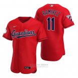 Camiseta Beisbol Hombre Cleveland Guardians Jose Ramirez Autentico Alterno Rojo