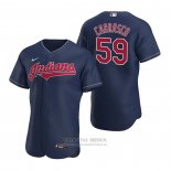 Camiseta Beisbol Hombre Cleveland Indians Carlos Carrasco Autentico Alterno 2020 Azul