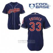 Camiseta Beisbol Hombre Cleveland Indians Nick Swisher 33 Azul Alterno Cool Base