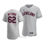 Camiseta Beisbol Hombre Cleveland Indians Nick Wittgren Autentico Road Gris