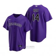 Camiseta Beisbol Hombre Colorado Rockies Rio Ruiz Replica Alterno Violeta