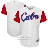 Camiseta Beisbol Hombre Cuba Clasico Mundial de Beisbol 2017 Personalizada Blanco