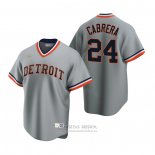 Camiseta Beisbol Hombre Detroit Tigers Miguel Cabrera Cooperstown Collection Road Gris