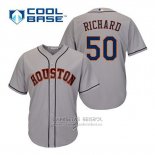 Camiseta Beisbol Hombre Houston Astros J.r. Richard 50 Gris Cool Base