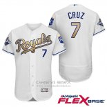 Camiseta Beisbol Hombre Kansas City Royals Campeones 7 Tony Cruz Flex Base Oro