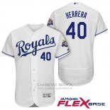 Camiseta Beisbol Hombre Kansas City Royals Kelvin Herrera Blanco Flex Base