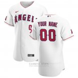 Camiseta Beisbol Hombre Los Angeles Angels Personalizada Autentico Primera Blanco