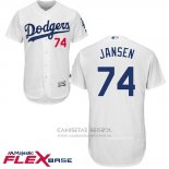 Camiseta Beisbol Hombre Los Angeles Dodgers 74 Kenley Jansen Blanco 2017 Flex Base