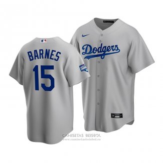 Camiseta Beisbol Hombre Los Angeles Dodgers Austin Barnes 2020 Replica Alterno Gris