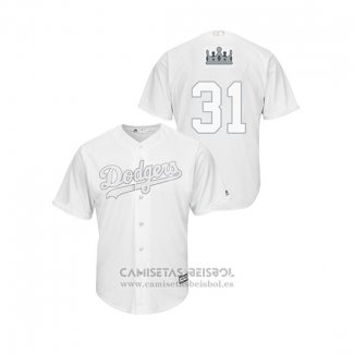 Camiseta Beisbol Hombre Los Angeles Dodgers Joc Pederson 2019 Players Weekend Replica Blanco