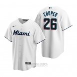 Camiseta Beisbol Hombre Miami Marlins Garrett Cooper Replica Primera Blanco