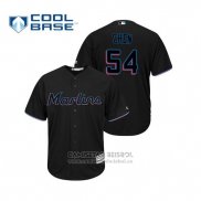 Camiseta Beisbol Hombre Miami Marlins Wei Yin Chen Cool Base Alterno 2019 Negro