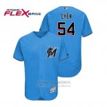 Camiseta Beisbol Hombre Miami Marlins Wei Yin Chen Flex Base Autentico Collection Alterno 2019 Azul