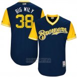 Camiseta Beisbol Hombre Milwaukee Brewers 2017 Little League World Series Wily Peralta Azul
