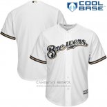 Camiseta Beisbol Hombre Milwaukee Brewers Blanco Cool Base