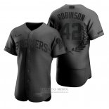 Camiseta Beisbol Hombre Milwaukee Brewers Jackie Robinson Award Collection Retired Number Negro
