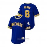 Camiseta Beisbol Hombre Milwaukee Brewers Ryan Braun Cooperstown Collection Azul