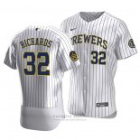 Camiseta Beisbol Hombre Milwaukee Brewers Trevor Richards Autentico Primera Blanco