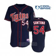 Camiseta Beisbol Hombre Minnesota Twins Ervin Santana 54 Azul Alterno Primera Cool Base