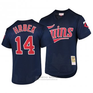 Camiseta Beisbol Hombre Minnesota Twins Kent Hrbek Cooperstown Collection Batting Practice Mesh Azul